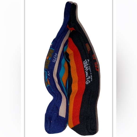 Space Jam Taz & Wile E. Crew Socks 2 Pair Men 6-12 Black Blue Tune Squad Legacy - Picture 7 of 11